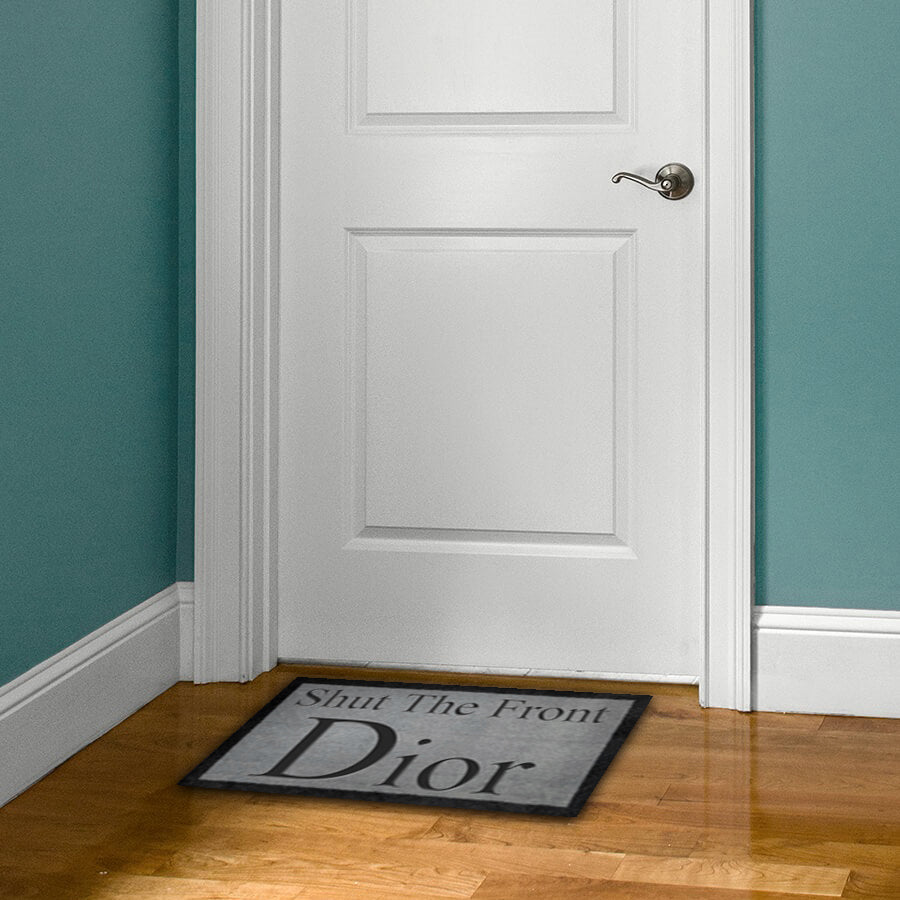Inside view of Dior Shut The Front Dior Light Grey Doormat 70x40cm